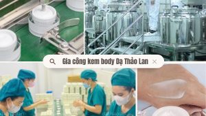 Gia công kem body phân tử nước trắng da, dưỡng ẩm chuyên sâu