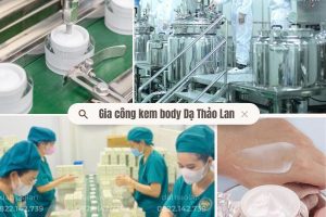 Gia công kem body phân tử nước trắng da, dưỡng ẩm chuyên sâu