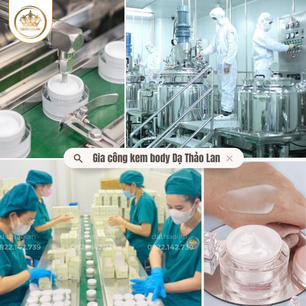 Gia công kem body phân tử nước theo yêu cầu