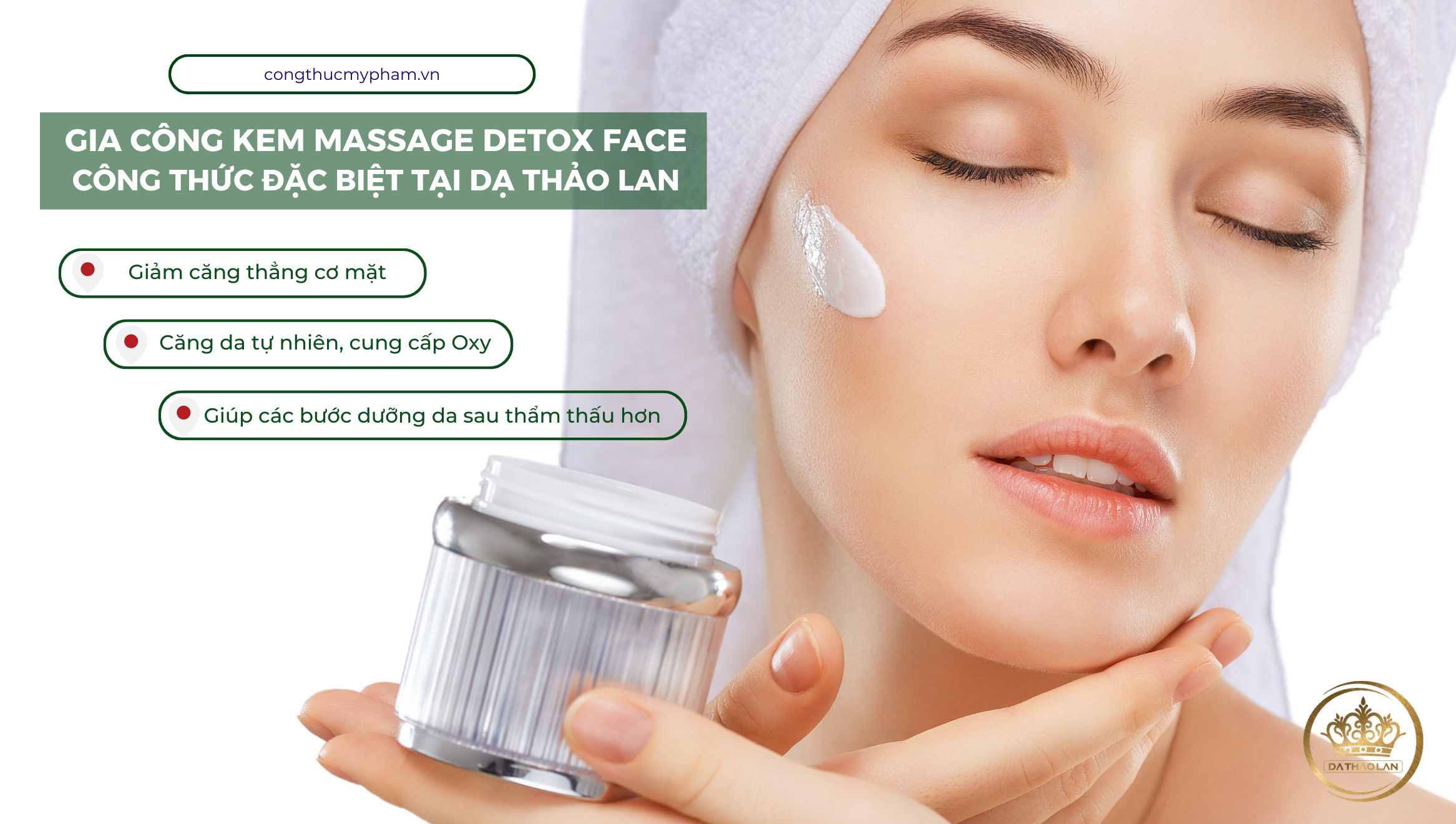 Gia công kem massage detox face, công thức đột phá đặc biệt tại Nhà máy gia công mỹ phẩm DẠ THẢO LAN